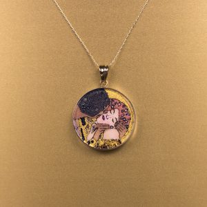 GemsArt Pendant : The Kiss, Famous Arts Collection 30 mm.