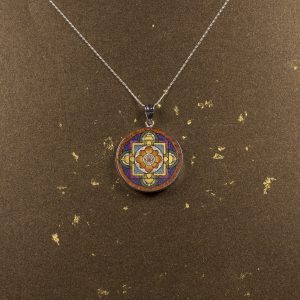 GemsArt Pendant : Shou Mandala, Mandala Collection 30 mm.