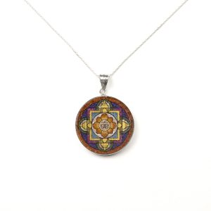 GemsArt Pendant : Shou Mandala, Mandala Collection 30 mm.