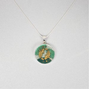GemsArt Pendant : Pisces, 12 Zodiacs Collection 30 mm.