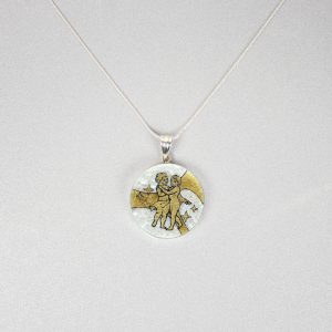 GemsArt Pendant : Gemini, 12 Zodiacs Collection 30 mm.