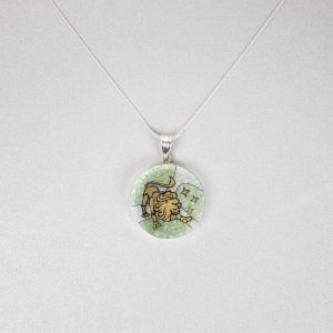 GemsArt Pendant : Leo, 12 Zodiacs Collection 30 mm.
