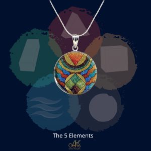 GemsArt Pendant : The 5 Elements, Sign & Symbol Collection 30 mm.